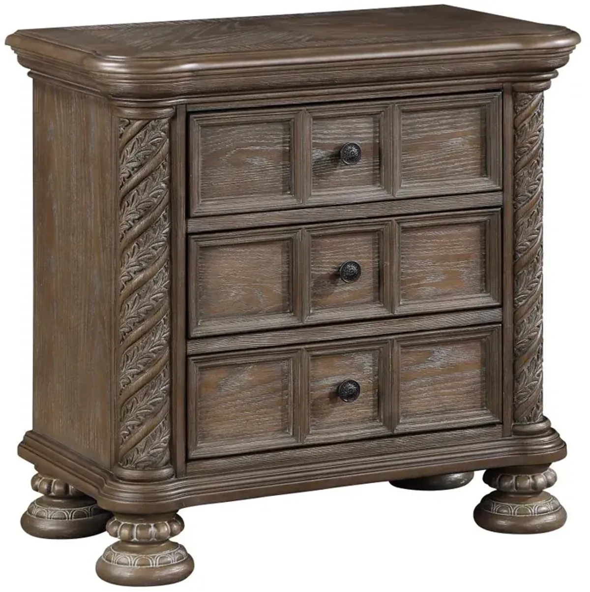 Emmett 3-drawer Nightstand Walnut