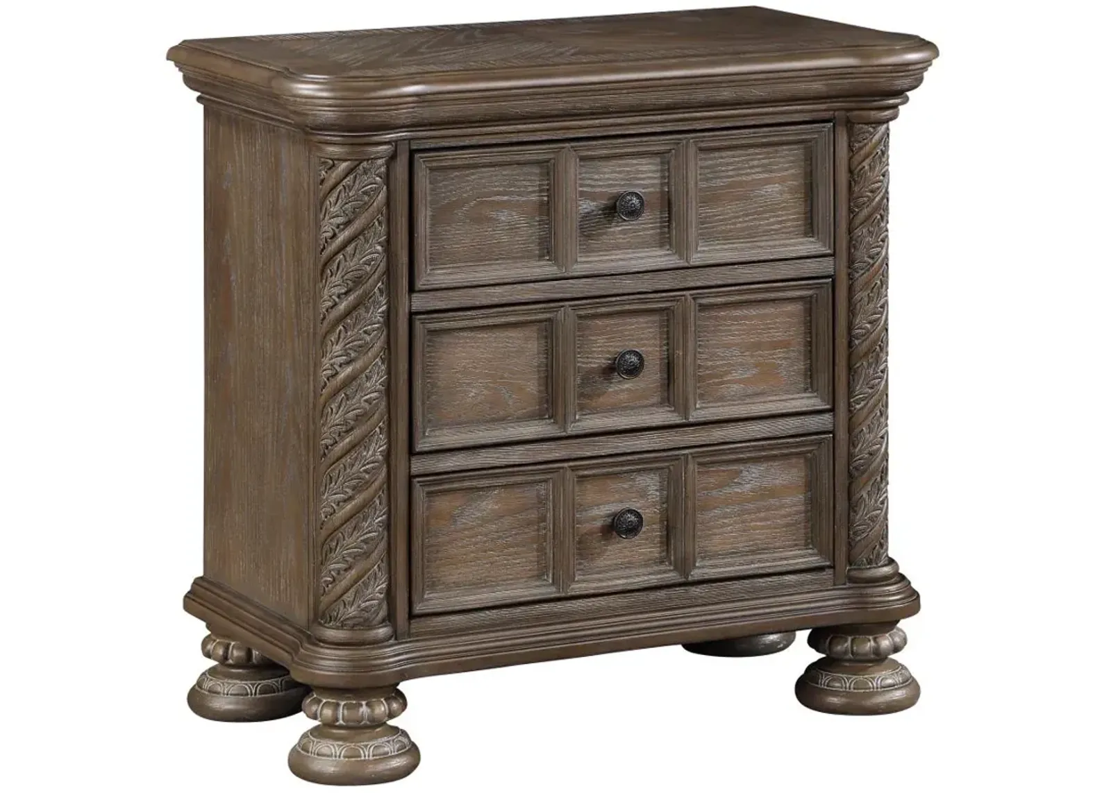 Emmett 3-drawer Nightstand Walnut