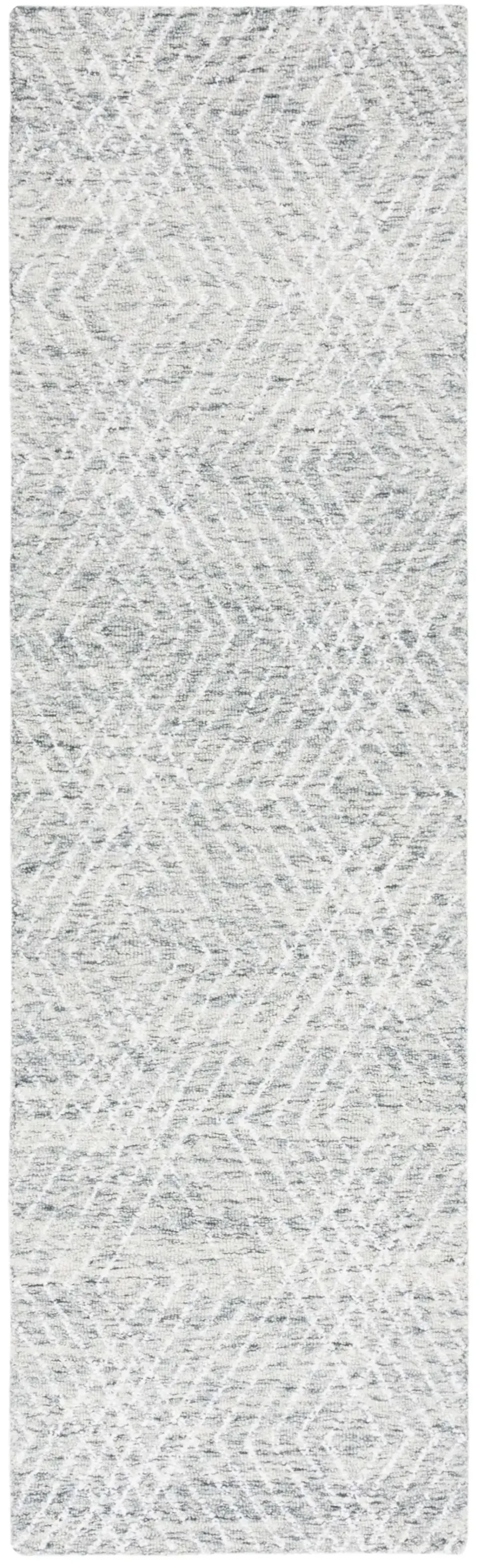 ABSTRACT 499 GREY  2'-3' x 8' Runner Rug