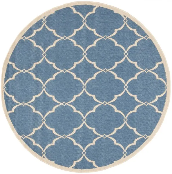 LINDEN 125 Collection LND125M-6R Blue / Creme 6'-7" X 6'-7" Round