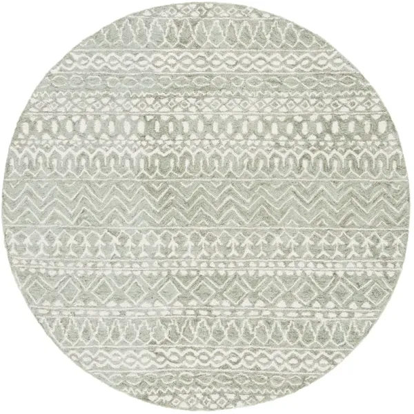 MICRO-LOOP Hand Tufted 5' x 5' Round area rug