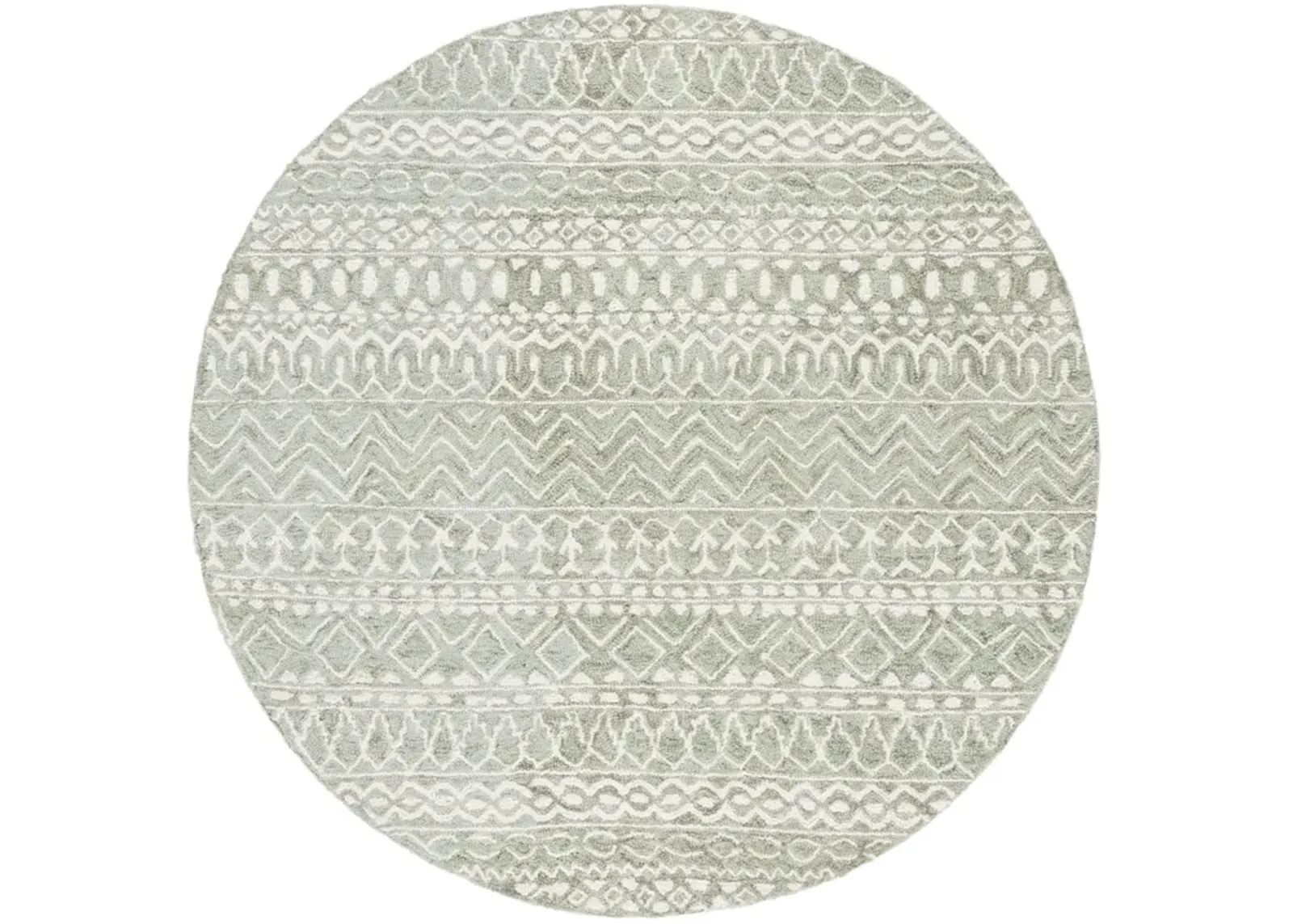 MICRO LOOP 502 SAGE  5' x 5' Round Round Rug