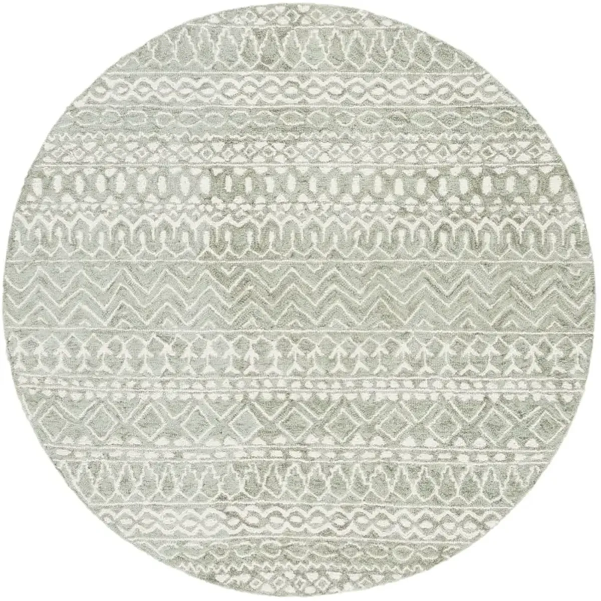 MICRO LOOP 502 SAGE  5' x 5' Round Round Rug