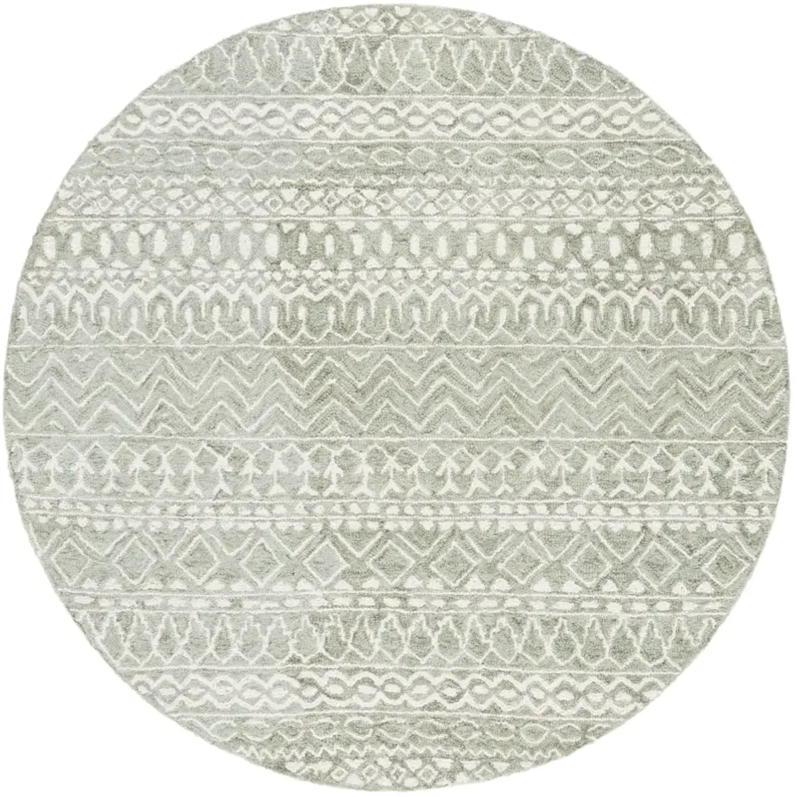 MICRO LOOP 502 SAGE  5' x 5' Round Round Rug