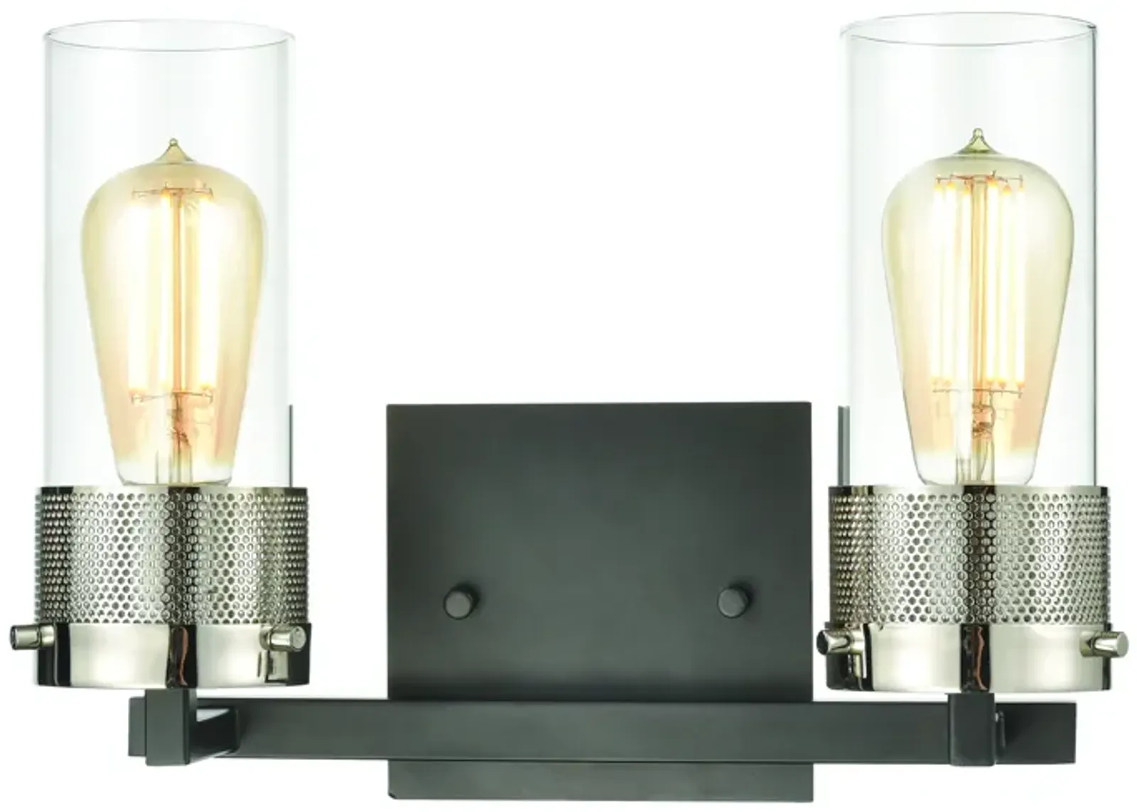 Bergenline 13" Wide 2-Light Vanity Light - Matte Black