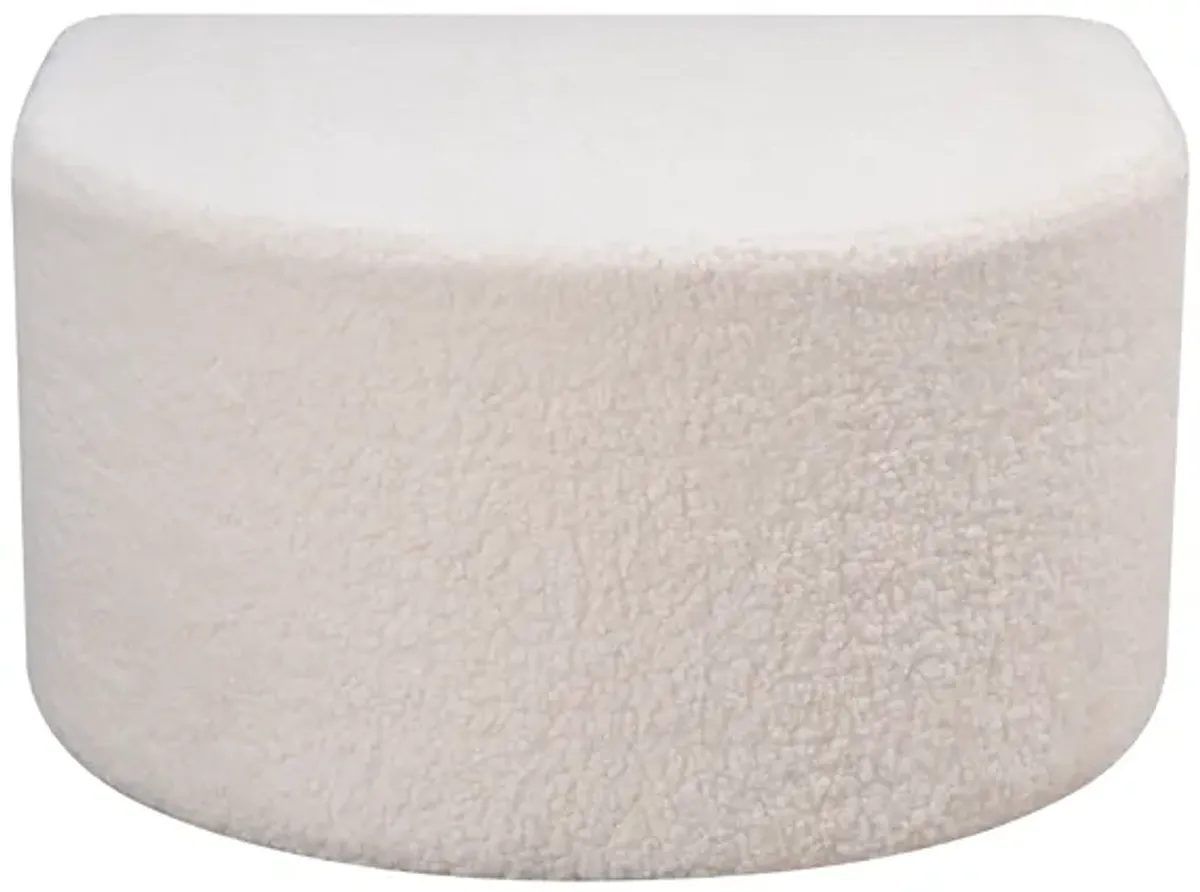 Keeler Pouf - White