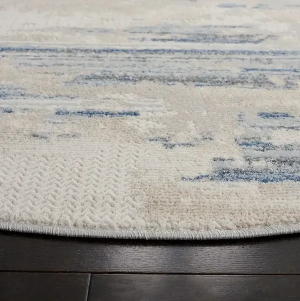 WHISPER 542 Blue  6'-7' X 6'-7' Round Round Rug