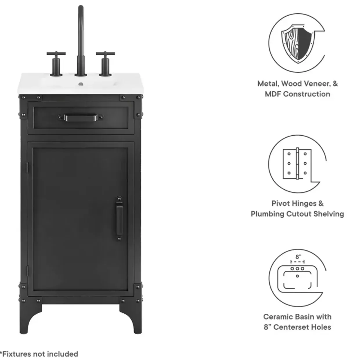 Steamforge 18" Bathroom Vanity