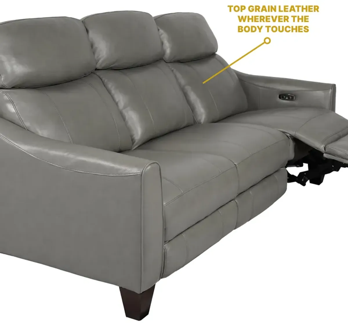 Milos 83" Zero Gravity Power Reclining Sofa in Chocolate Leather