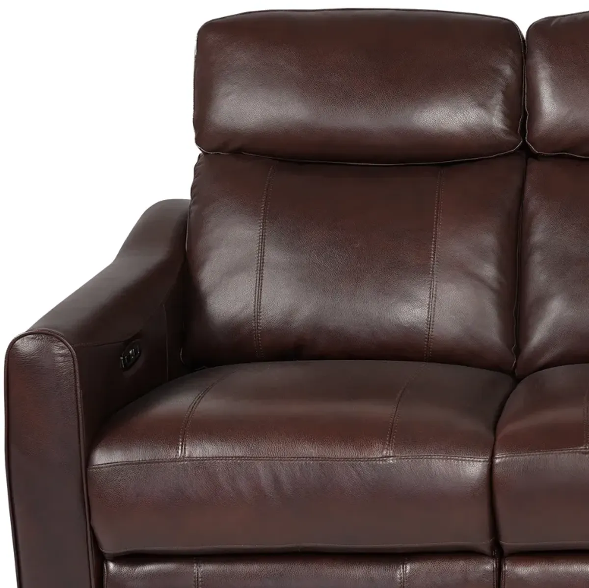 Milos 83" Zero Gravity Power Reclining Sofa in Chocolate Leather