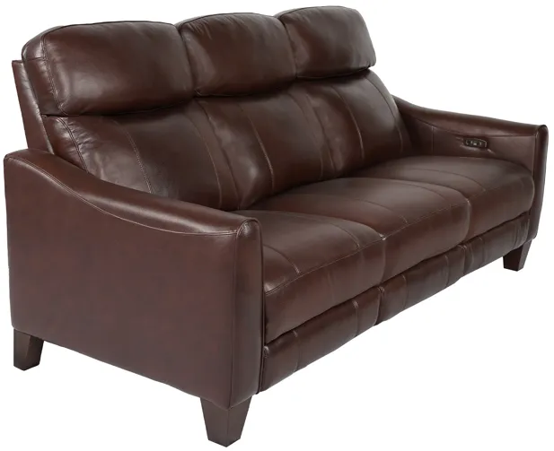 Milos 83" Zero Gravity Power Reclining Sofa in Chocolate Leather