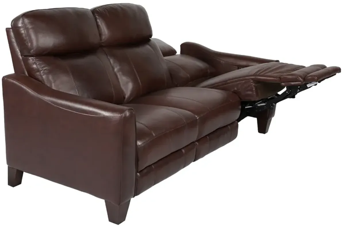 Milos 83" Zero Gravity Power Reclining Sofa in Chocolate Leather