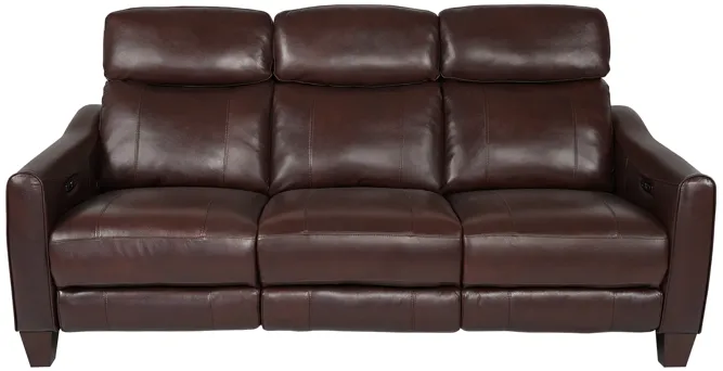 Milos 83" Zero Gravity Power Reclining Sofa in Chocolate Leather