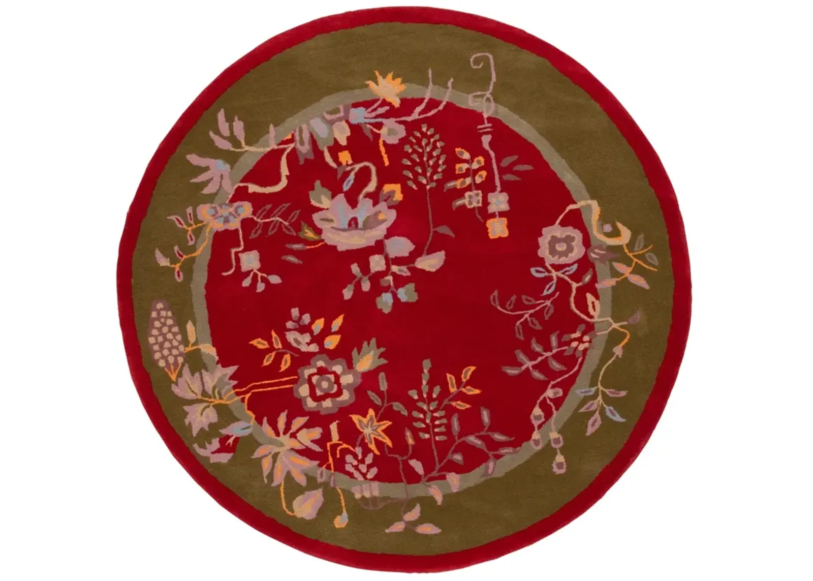 METRO 725 RED  6' x 6' Round Round Rug