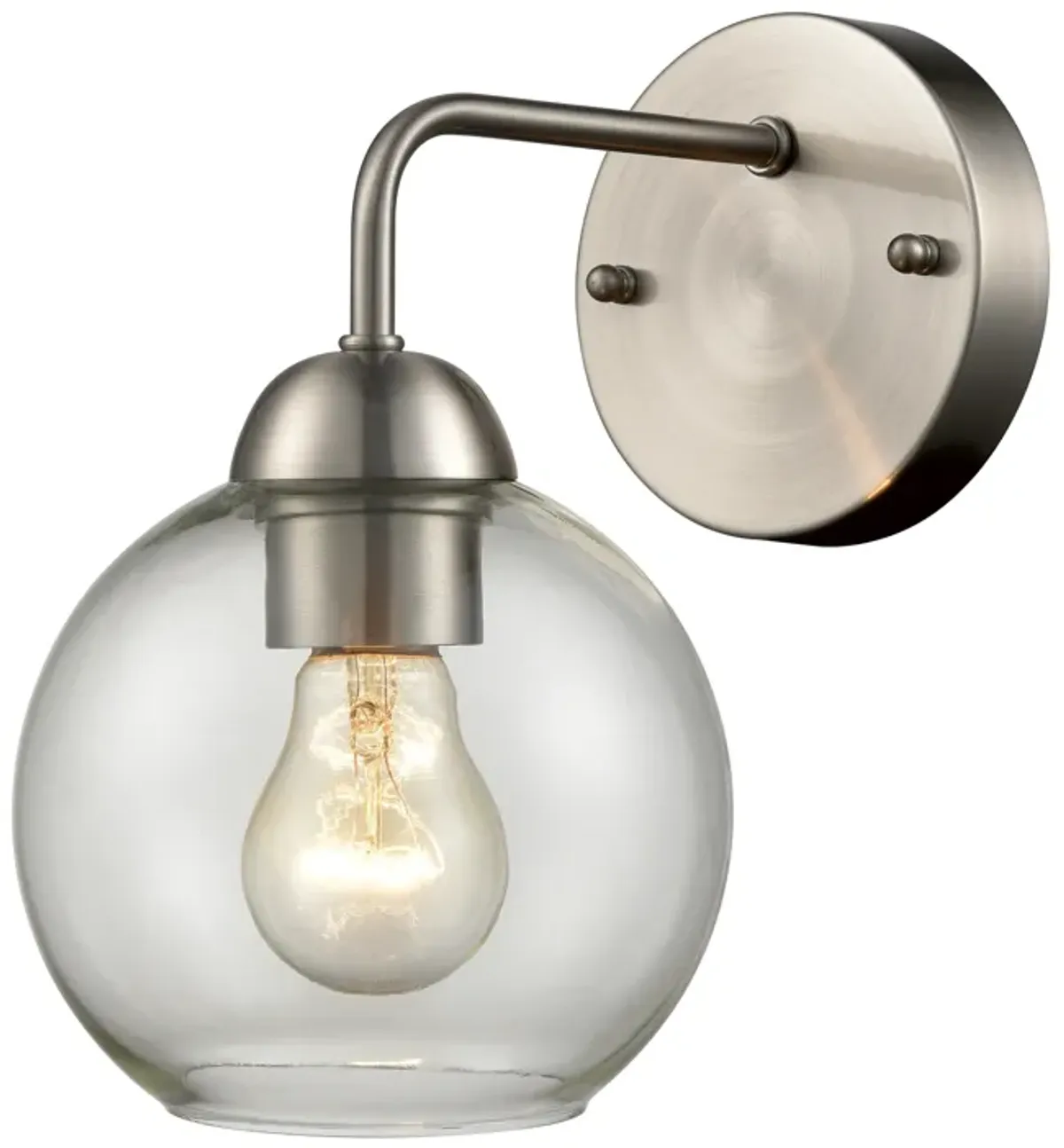 Astoria 9.5" High 1-Light Sconce - Brushed Nickel