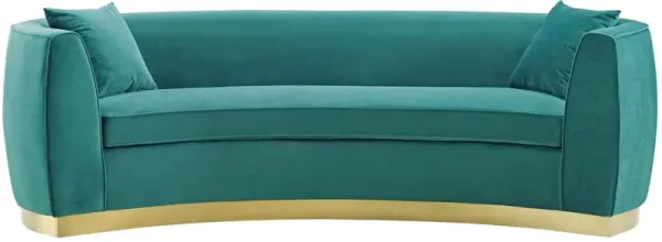 Resolute Curved Performance Velvet Sofa
