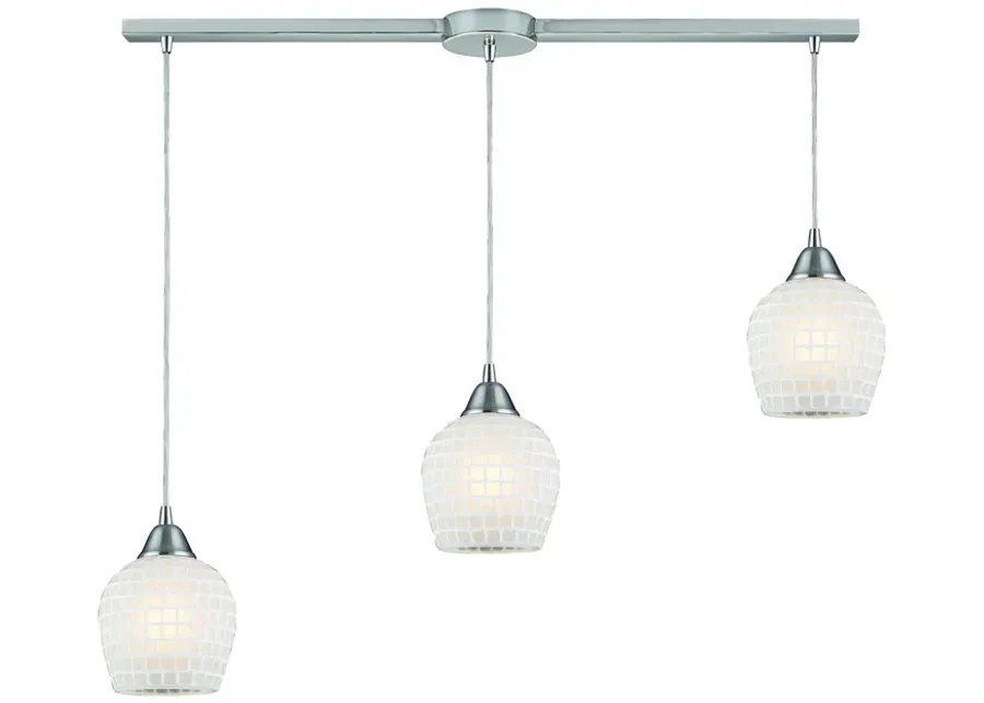 Fusion 36" Wide 3-Light Multi Pendant - Satin Nickel