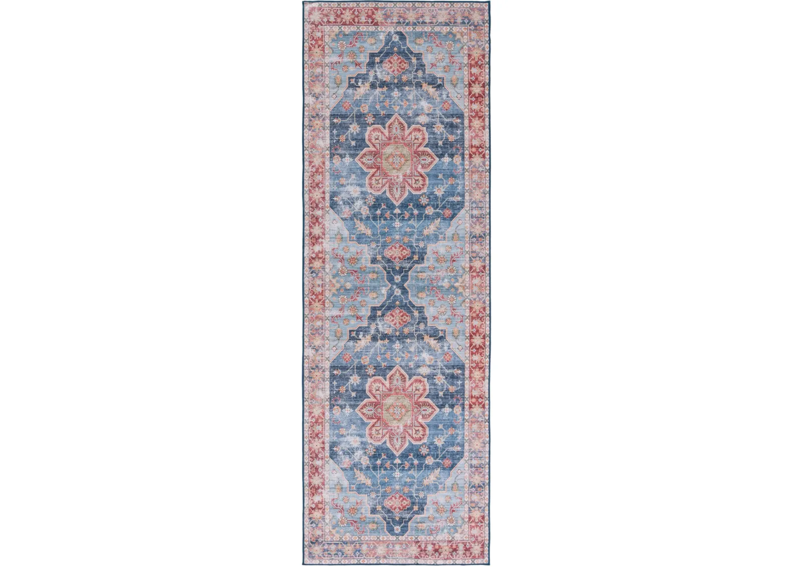 TUCSON 110 M/W S/R BLUE  2'-6' x 20' Runner Rug