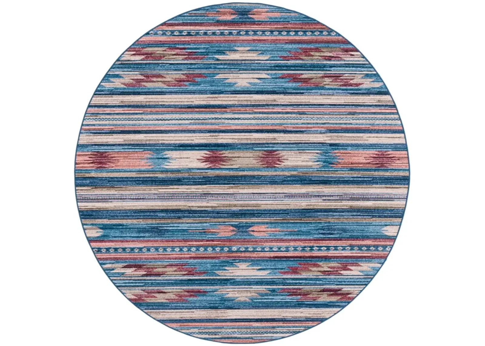 TUCSON 930 BLUE  6' x 6' Round Round Rug