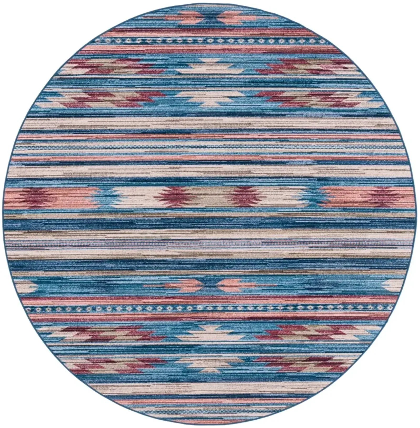 TUCSON 930 BLUE  6' x 6' Round Round Rug