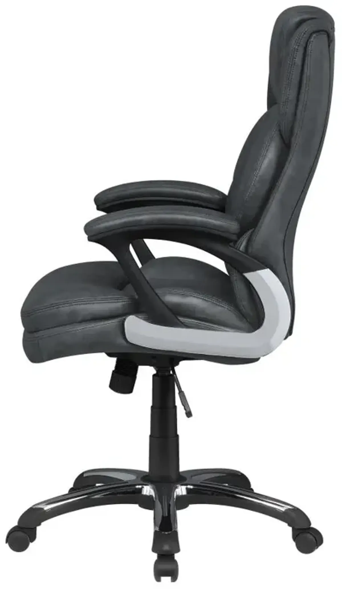 Nerris Adjustable Height Office Chair with Padded Arm Grey and Black