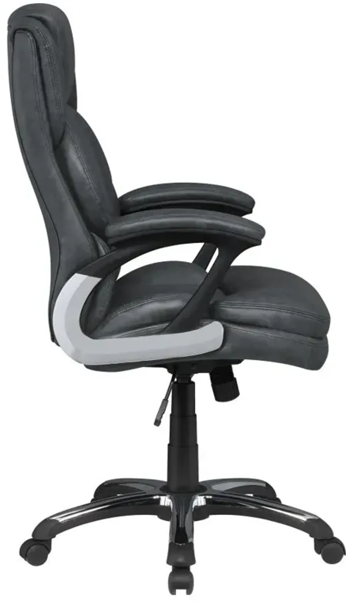 Nerris Adjustable Height Office Chair with Padded Arm Grey and Black