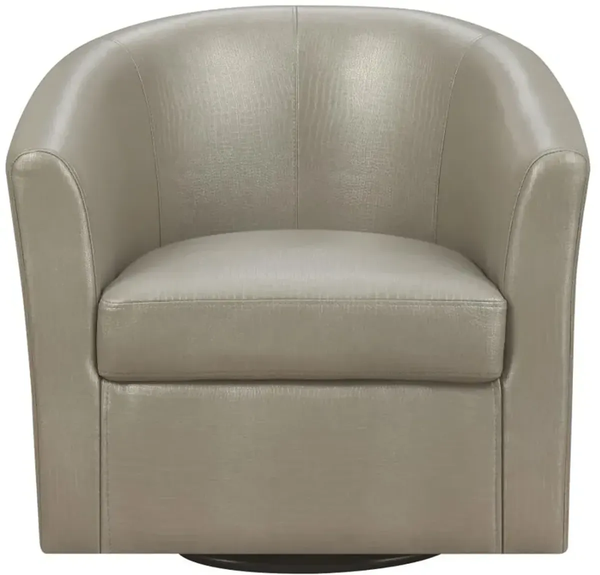 Turner Upholstery Sloped Arm Accent Swivel Chair Champagne