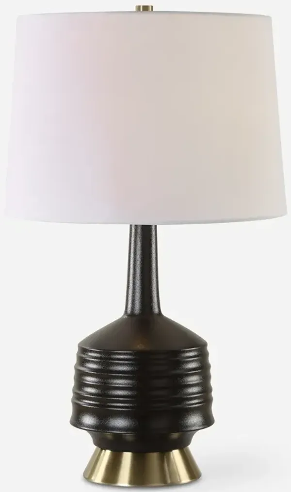 Foster Black Glaze Table Lamp