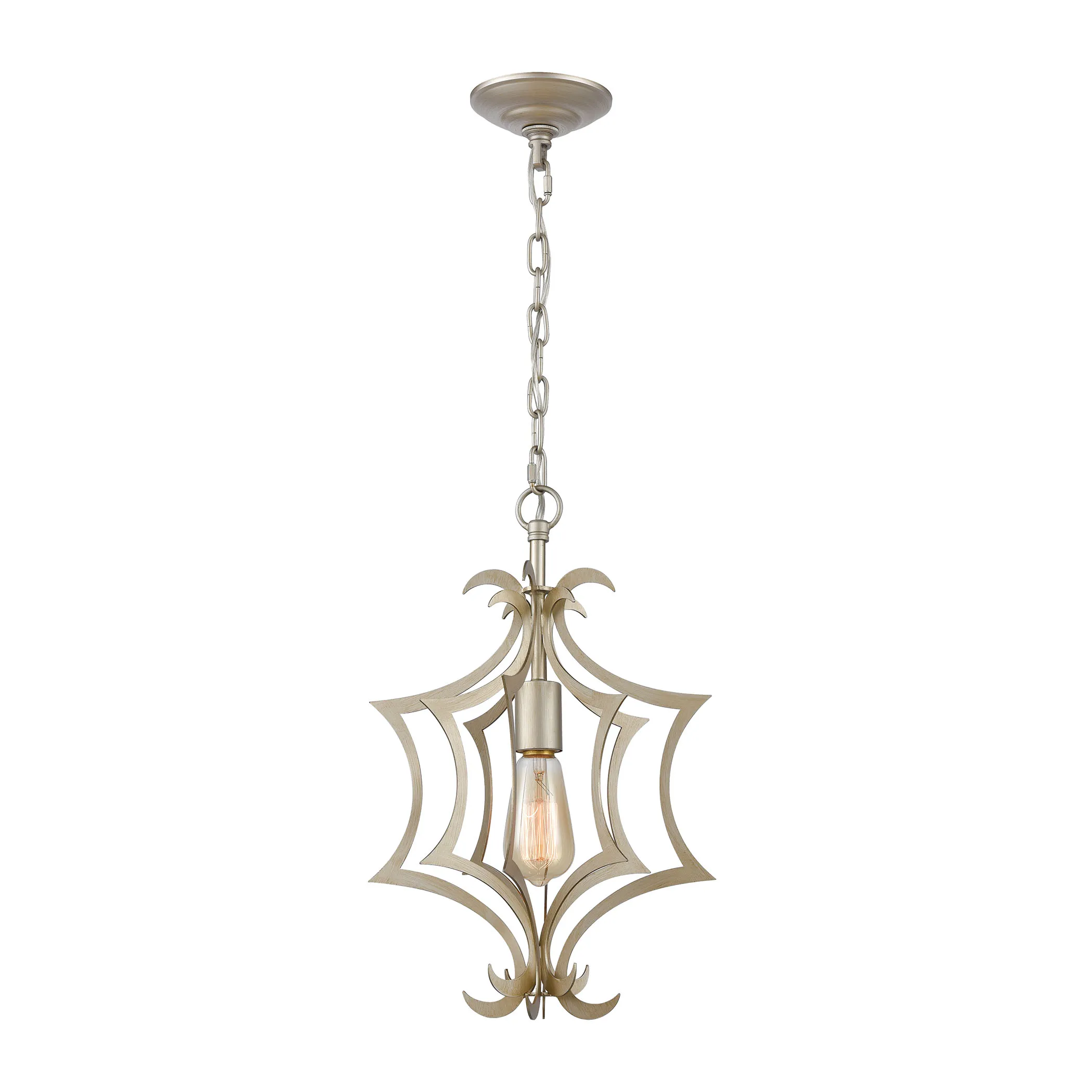 Delray 11" Wide 1-Light Mini Pendant - Aged Silver