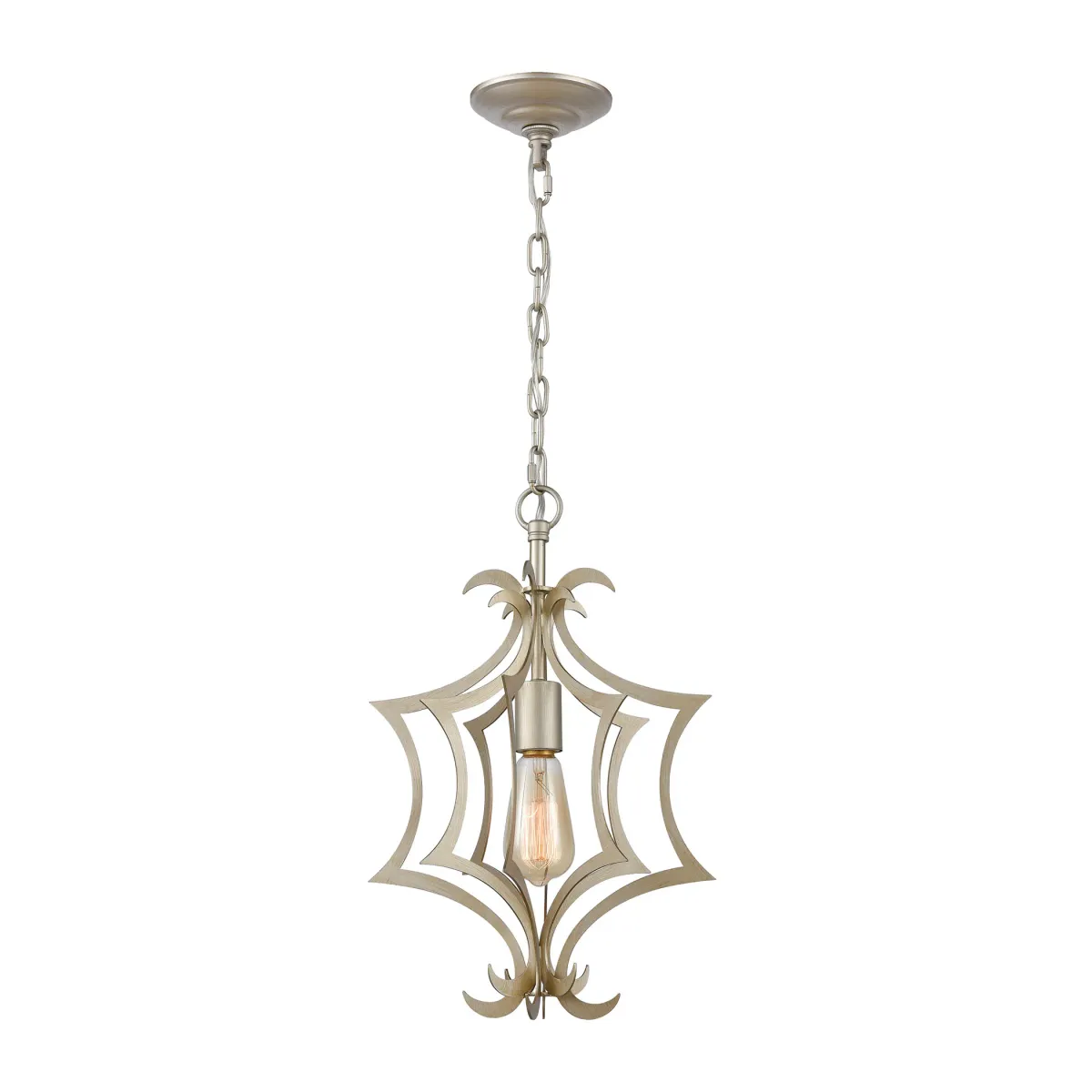 Delray 11" Wide 1-Light Mini Pendant - Aged Silver