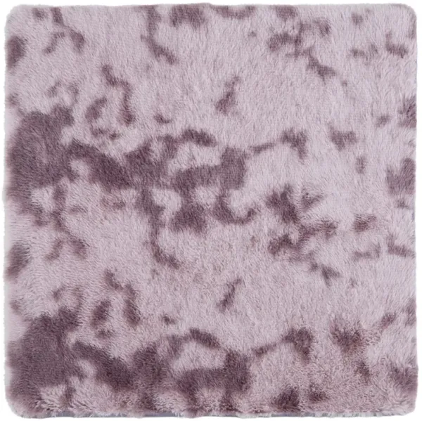 RAINBOW SHAG 100 PURPLE 4' x 4' Square Square Rug