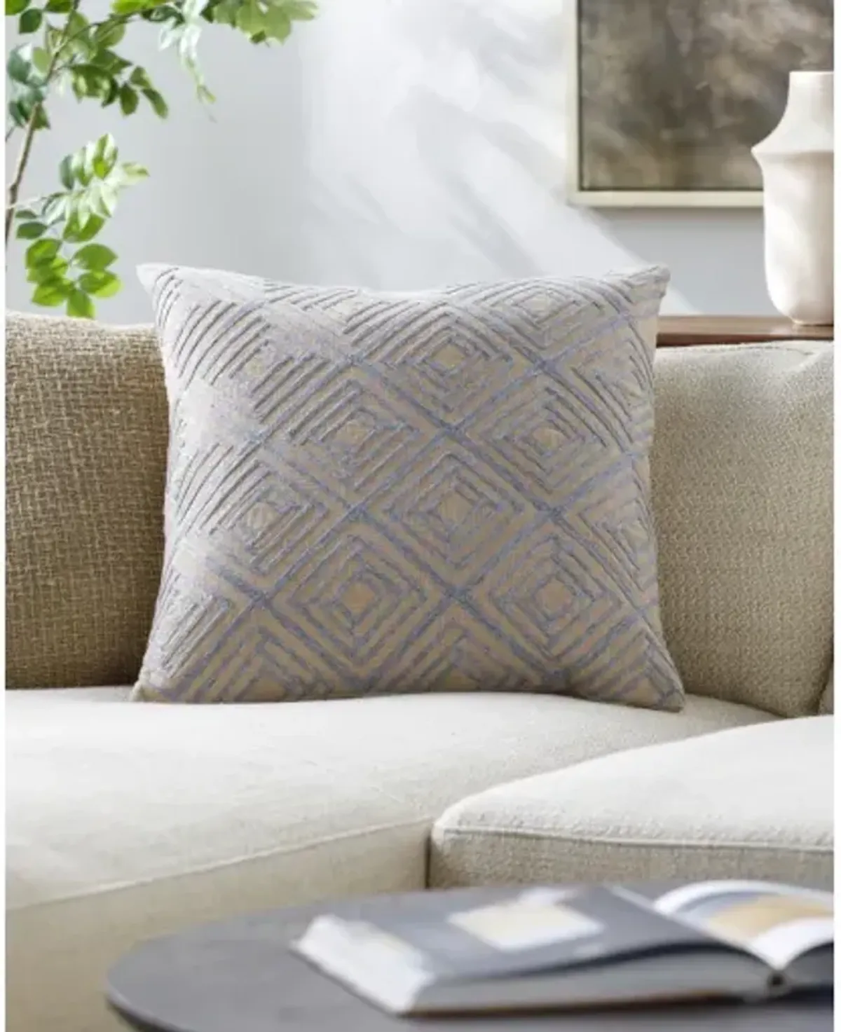 Meghan MGH-001 20"L x 20"W Accent Pillow