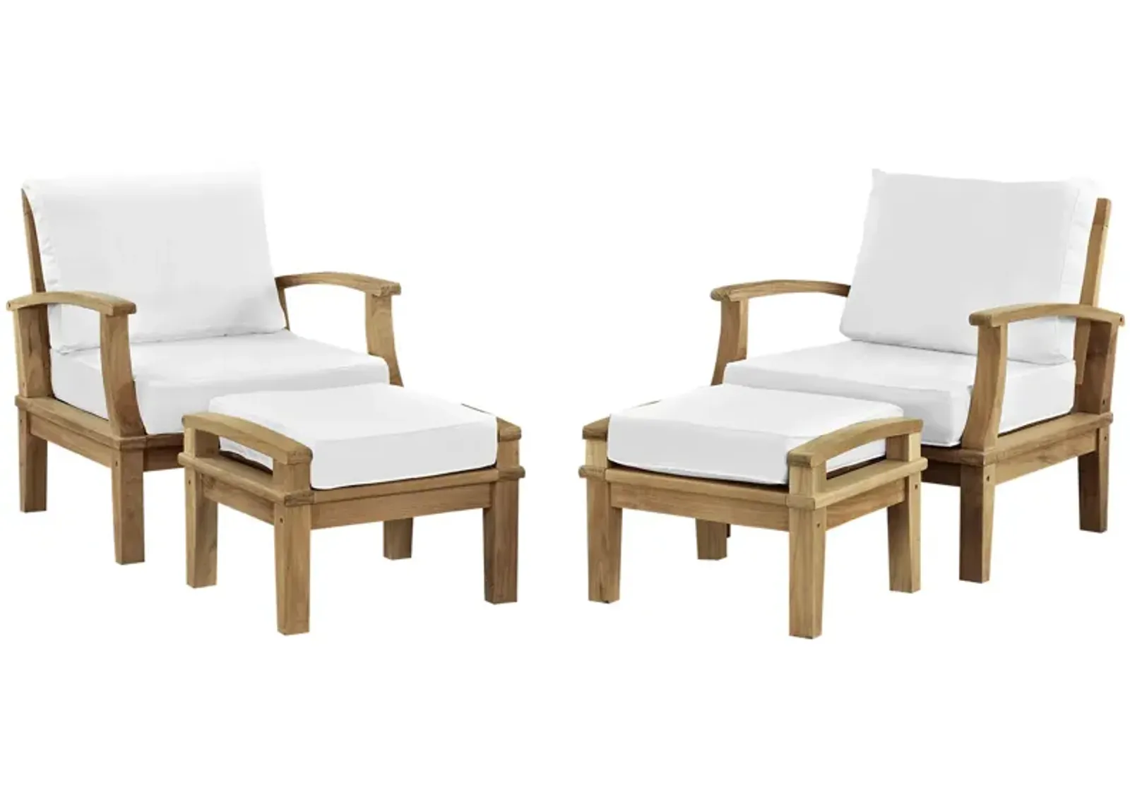 Marina 4 Piece Outdoor Patio Teak Set