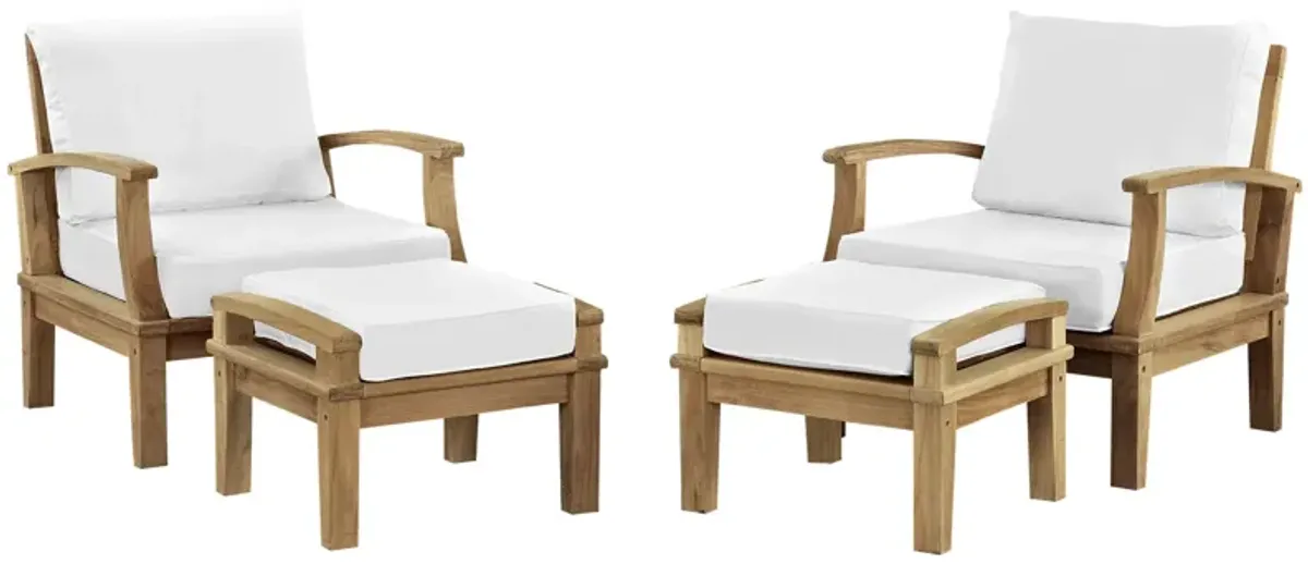 Marina 4 Piece Outdoor Patio Teak Set