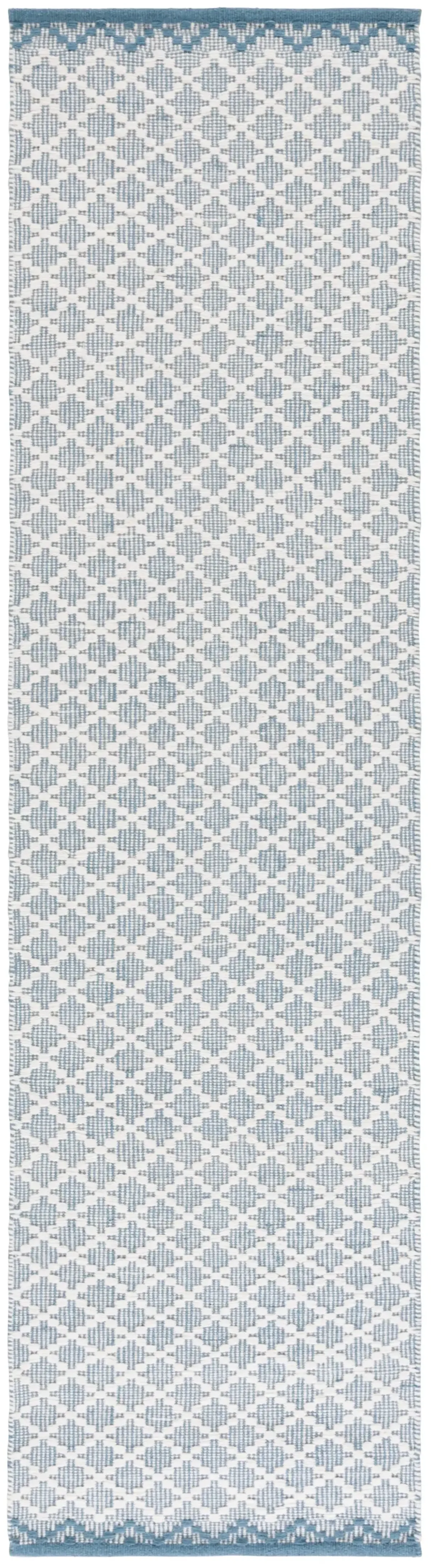 VERMONT 908 BLUE  2'-3' x 9' Runner Rug