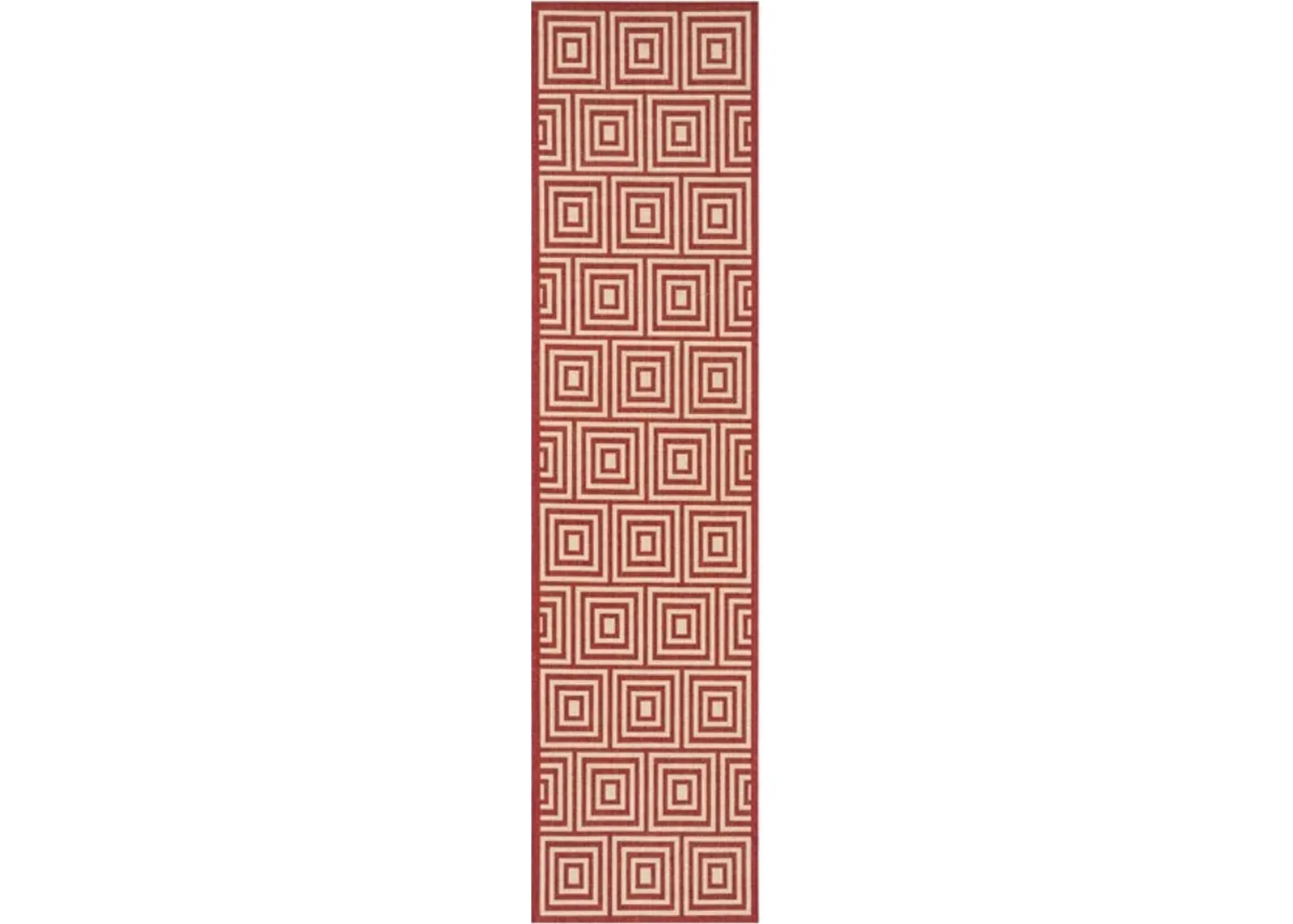 LINDEN 173 Collection LND173Q-28 Red / Creme 2'-2" X 8'