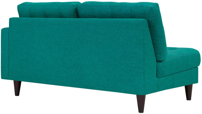 Empress Right-Facing Upholstered Fabric Loveseat