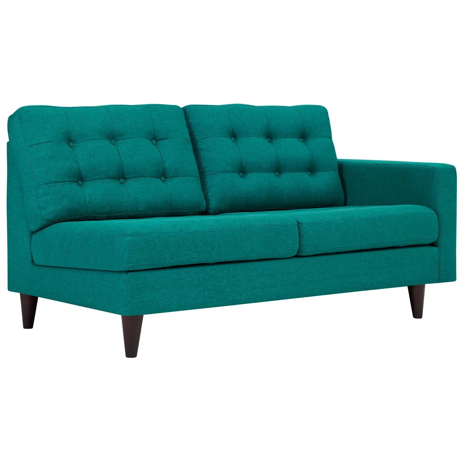 Empress Right-Facing Upholstered Fabric Loveseat