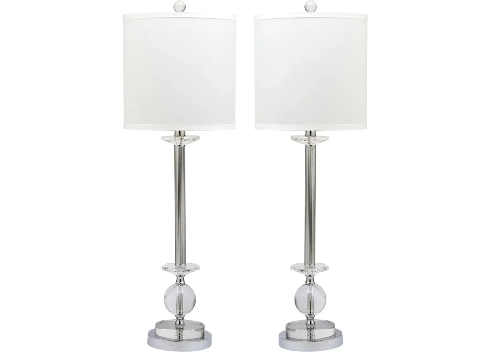 Marla 31-Inch H Crystal Candlestick Lamp - Set of 2