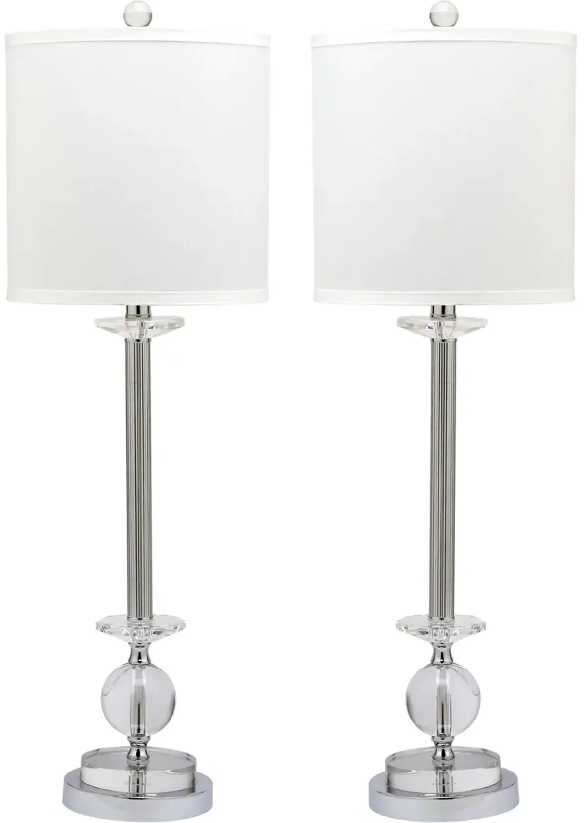 Marla 31-Inch H Crystal Candlestick Lamp - Set of 2