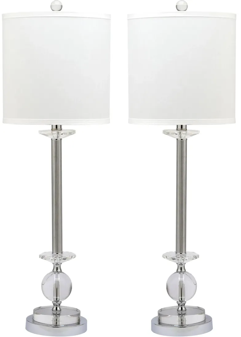 Marla 31-Inch H Crystal Candlestick Lamp - Set of 2