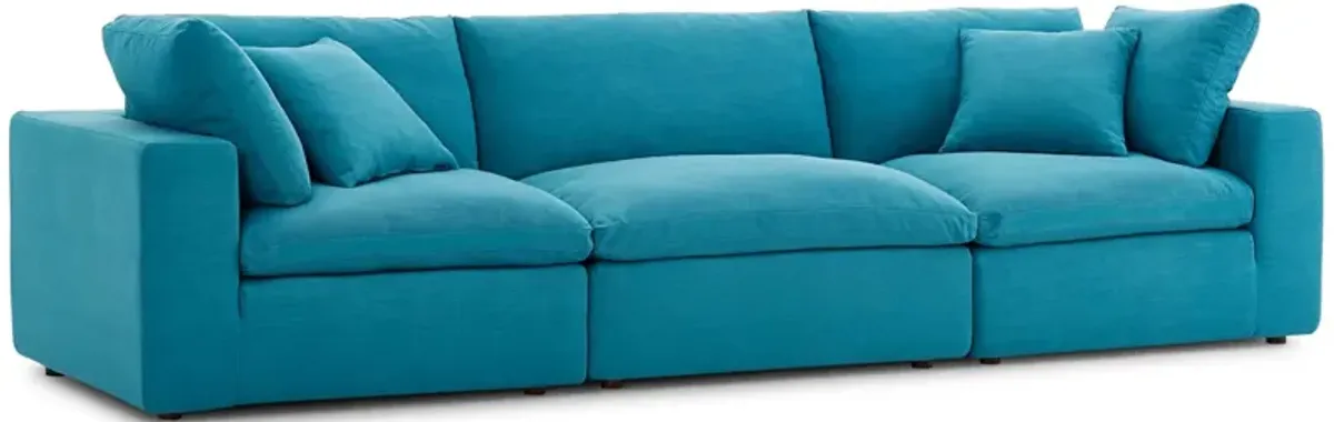 Commix Down Filled Overstuffed 3-Piece Sofa