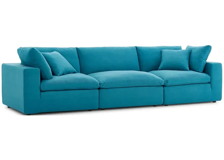 Commix Down Filled Overstuffed 3-Piece Sofa