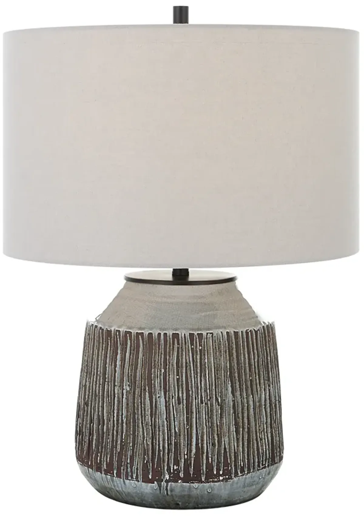 Uttermost Neolithic Blue-Gray Table Lamp