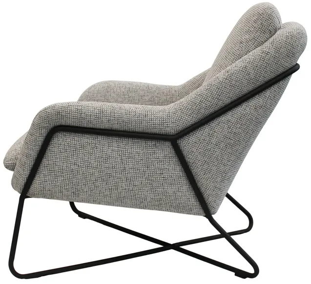 Romeo Lounge Chair - Light Grey Tweed