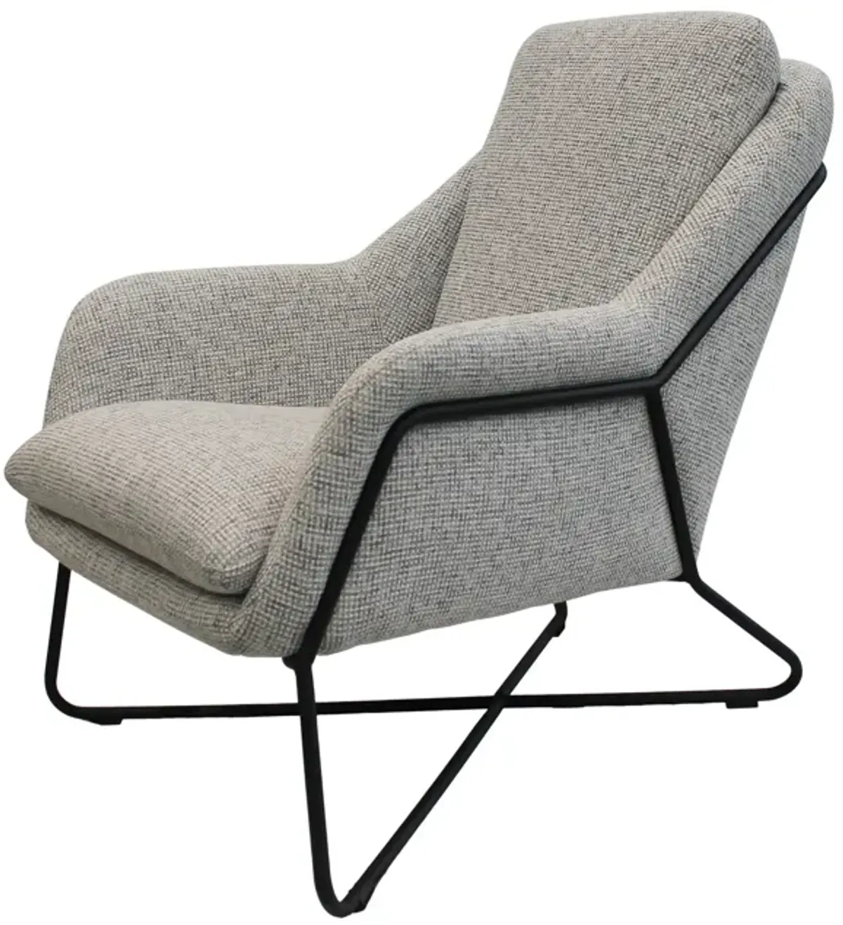 Romeo Lounge Chair - Light Grey Tweed