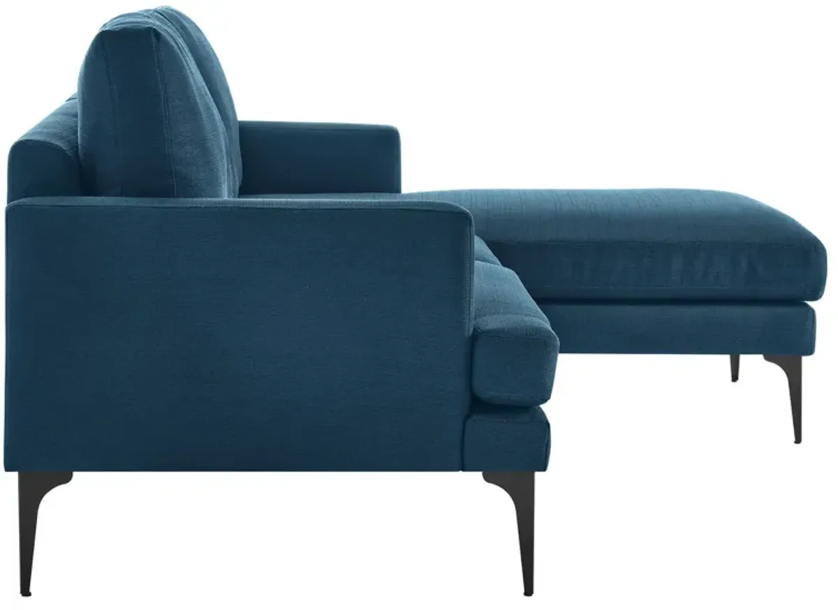 Evermore Right-Facing Upholstered Fabric Sectional