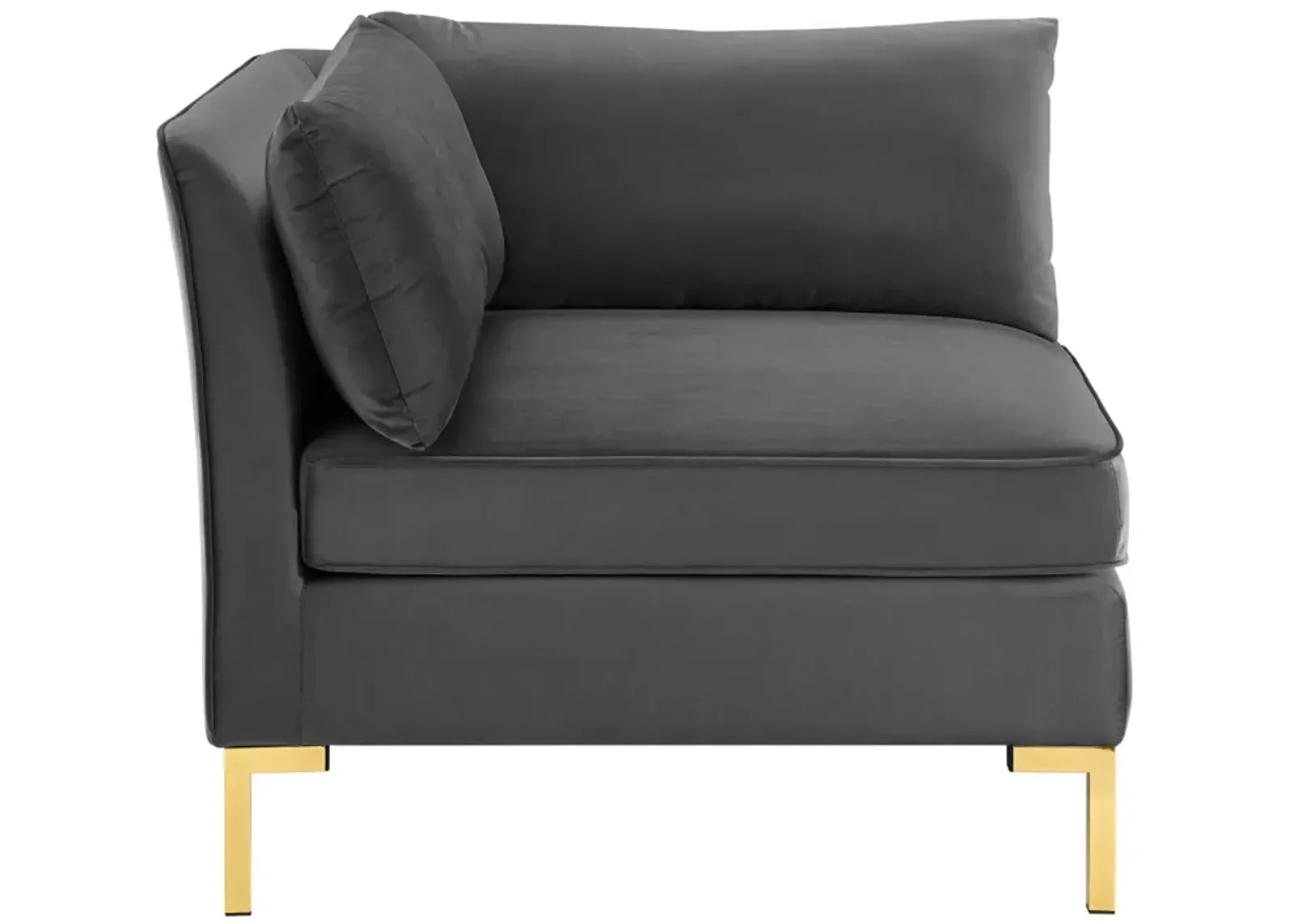 Ardent Performance Velvet Sectional Sofa Corner Chair