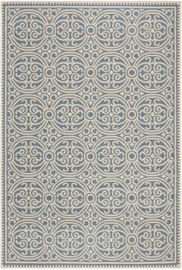 LINDEN 134 Collection LND134N-4 Cream / Blue 4' X 6'