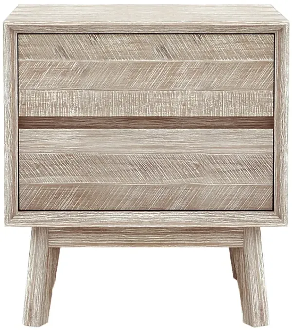 Gia 2 Drawer Nightstand - Light Driftwood